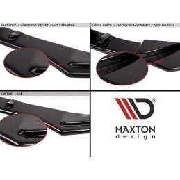 Maxton Central Rear Splitter (with vertical bars) Chrysler Pacifica Mk2 Gloss Black, MAXTON DESIGN