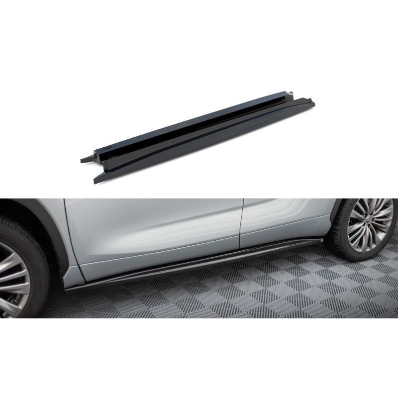 Maxton Side Skirts Diffusers Toyota Highlander Mk4 Gloss Black, MAXTON DESIGN