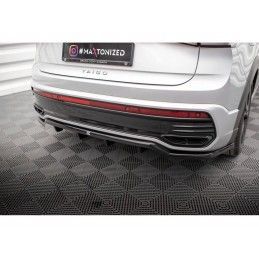 Maxton Central Rear Splitter (with vertical bars) Volkswagen Taigo R-Line Mk1 Gloss Black, MAXTON DESIGN