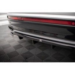 Maxton Central Rear Splitter (with vertical bars) Volkswagen Taigo R-Line Mk1 Gloss Black, MAXTON DESIGN