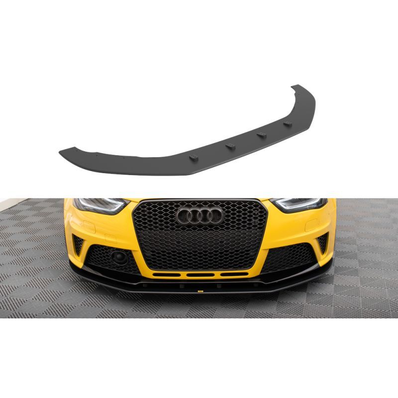 Maxton Street Pro Front Splitter Audi RS4 B8 Black, MAXTON DESIGN