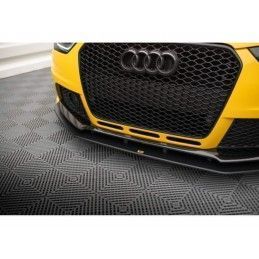 Maxton Street Pro Front Splitter Audi RS4 B8 Black-Red, MAXTON DESIGN