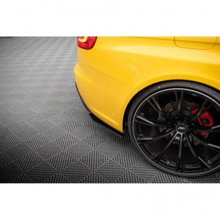 Maxton Street Pro Rear Side Splitters Audi RS4 B8 Black-Red, MAXTON DESIGN
