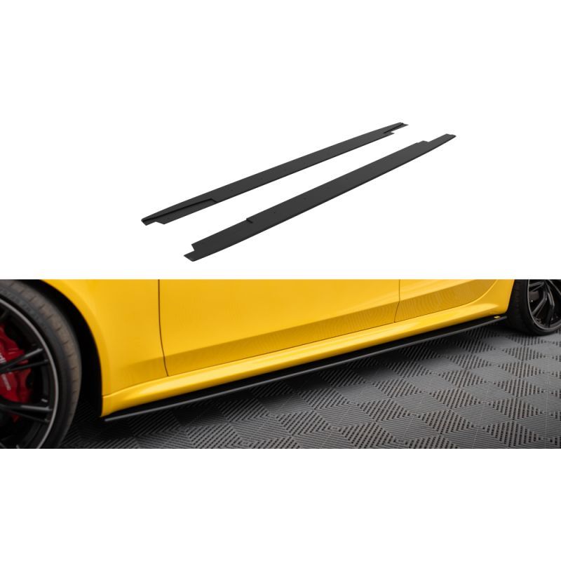 Maxton Street Pro Side Skirts Diffusers Audi RS4 B8 Black, MAXTON DESIGN