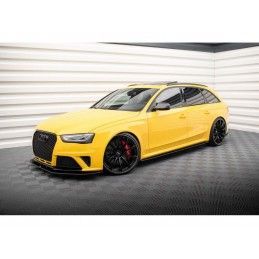 Maxton Street Pro Side Skirts Diffusers Audi RS4 B8 Black, MAXTON DESIGN