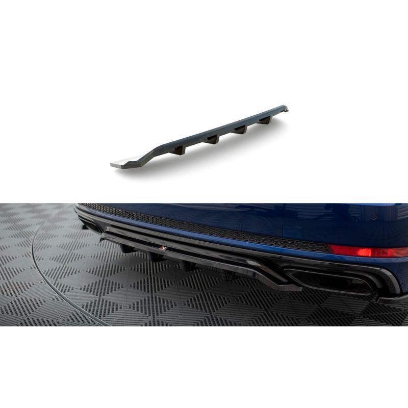 Maxton Central Rear Splitter (with vertical bars) Audi A4 Competition B9, MAXTON DESIGN