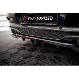 Maxton Central Rear Splitter (with vertical bars) V.2 BMW X4 M-Pack G02, MAXTON DESIGN