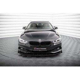 Maxton Street Pro Front Splitter + Flaps BMW 4 Gran Coupe F36 Black + Gloss Flaps, MAXTON DESIGN