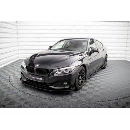 Maxton Street Pro Front Splitter + Flaps BMW 4 Gran Coupe F36 Black + Gloss Flaps, MAXTON DESIGN