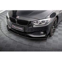 Maxton Street Pro Front Splitter + Flaps BMW 4 Gran Coupe F36 Black + Gloss Flaps, MAXTON DESIGN