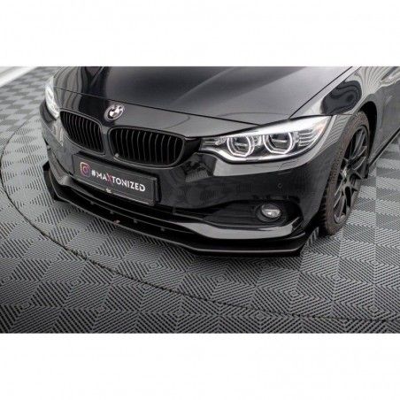 Maxton Street Pro Front Splitter + Flaps BMW 4 Gran Coupe F36 Black + Gloss Flaps, MAXTON DESIGN