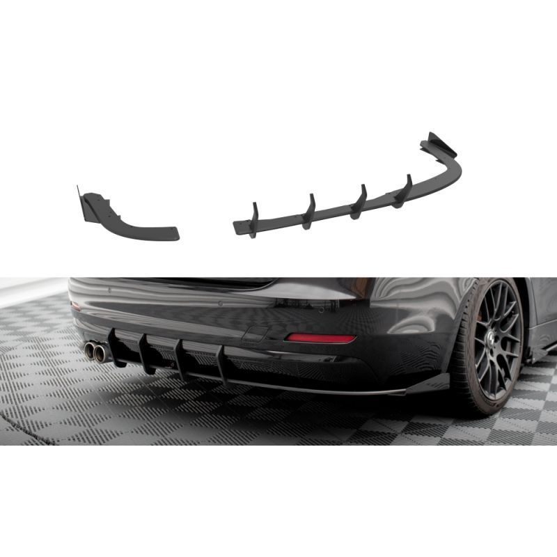 Maxton Street Pro Rear Side Splitters + Flaps BMW 4 Gran Coupe F36 Black + Gloss Flaps, MAXTON DESIGN