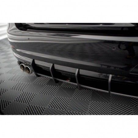 Maxton Street Pro Rear Side Splitters + Flaps BMW 4 Gran Coupe F36 Black + Gloss Flaps, MAXTON DESIGN
