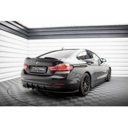 Maxton Street Pro Rear Side Splitters + Flaps BMW 4 Gran Coupe F36 Black + Gloss Flaps, MAXTON DESIGN