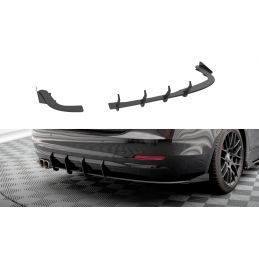 Maxton Street Pro Rear Side Splitters + Flaps BMW 4 Gran Coupe F36 Black-Red + Gloss Flaps, MAXTON DESIGN