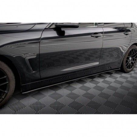 Maxton Street Pro Side Skirts Diffusers BMW 4 Gran Coupe F36 Black-Red, MAXTON DESIGN