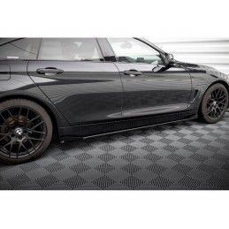 Maxton Street Pro Side Skirts Diffusers + Flaps BMW 4 Gran Coupe F36 Black-Red + Gloss Flaps, MAXTON DESIGN