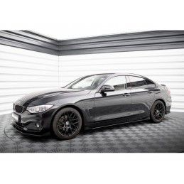 Maxton Street Pro Side Skirts Diffusers + Flaps BMW 4 Gran Coupe F36 Black-Red + Gloss Flaps, MAXTON DESIGN