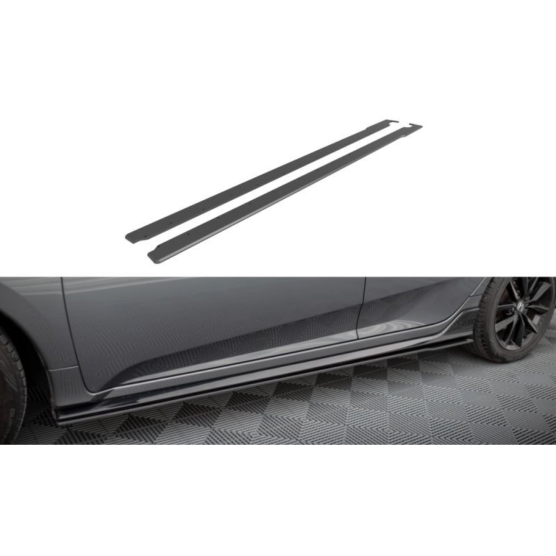 Maxton Street Pro Side Skirts Diffusers Honda Civic Sport Mk 10 Black, MAXTON DESIGN