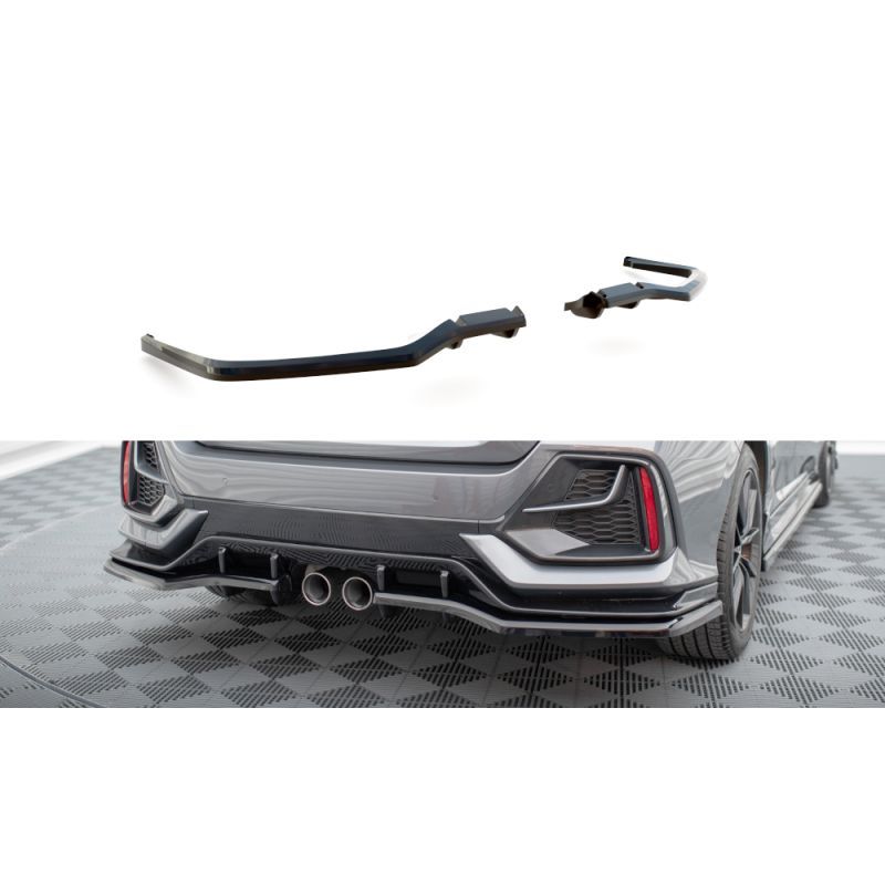 Maxton Central Rear Splitter (with vertical bars) Honda Civic Sport Mk 10 Facelift, MAXTON DESIGN