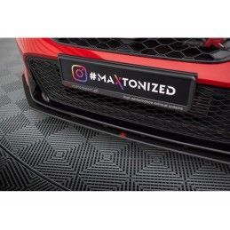 Maxton Street Pro Front Splitter Honda Civic Type-R Mk 11 Black-Red, MAXTON DESIGN