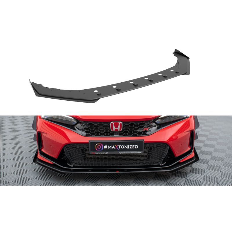 Maxton Street Pro Front Splitter + Flaps Honda Civic Type-R Mk 11 Black + Gloss Flaps, MAXTON DESIGN