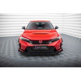 Maxton Street Pro Front Splitter + Flaps Honda Civic Type-R Mk 11 Black + Gloss Flaps, MAXTON DESIGN