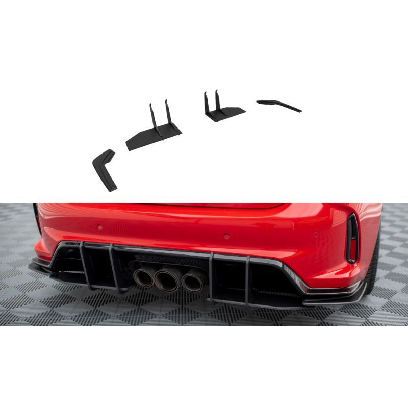 Maxton Street Pro Rear Side Splitters Honda Civic Type-R Mk 11 Black, MAXTON DESIGN