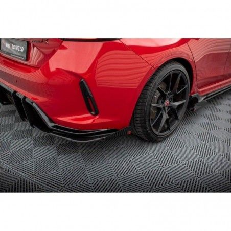 Maxton Street Pro Rear Side Splitters + Flaps Honda Civic Type-R Mk 11 Black + Gloss Flaps, MAXTON DESIGN