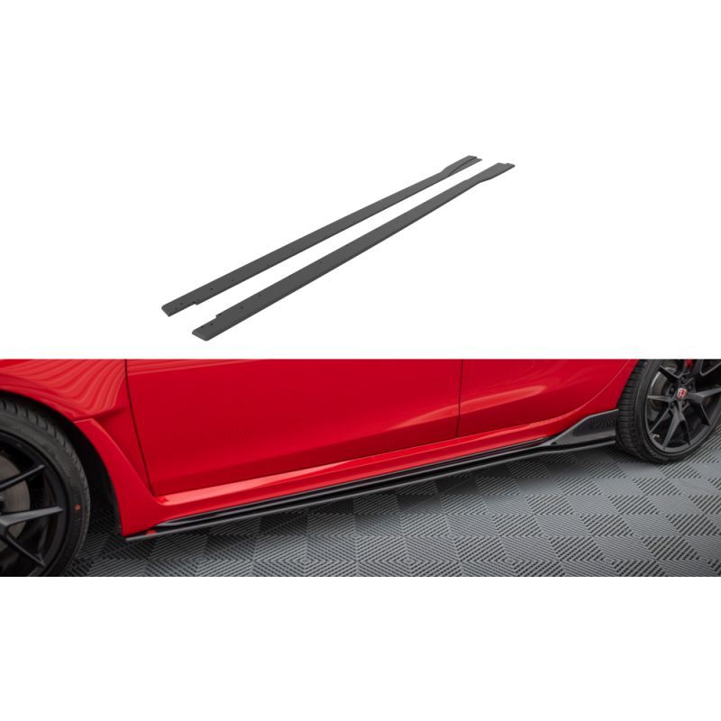 Maxton Street Pro Side Skirts Diffusers Honda Civic Type-R Mk 11 Black, MAXTON DESIGN