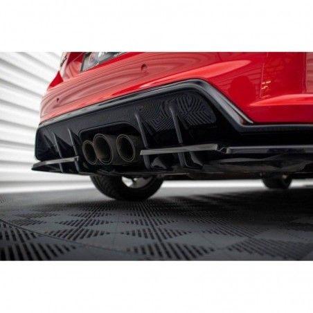 Maxton Central Rear Splitter (with vertical bars) V.1 Honda Civic Type-R Mk 11, MAXTON DESIGN