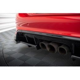 Maxton Central Rear Splitter (with vertical bars) V.1 + Flaps Honda Civic Type-R Mk 11, MAXTON DESIGN