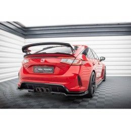 Maxton Central Rear Splitter (with vertical bars) V.2 Honda Civic Type-R Mk 11, MAXTON DESIGN