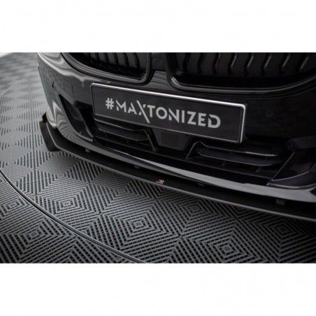 Maxton Street Pro Front Splitter + Flaps BMW 2 Coupe G42 Black-Red + Gloss Flaps, MAXTON DESIGN