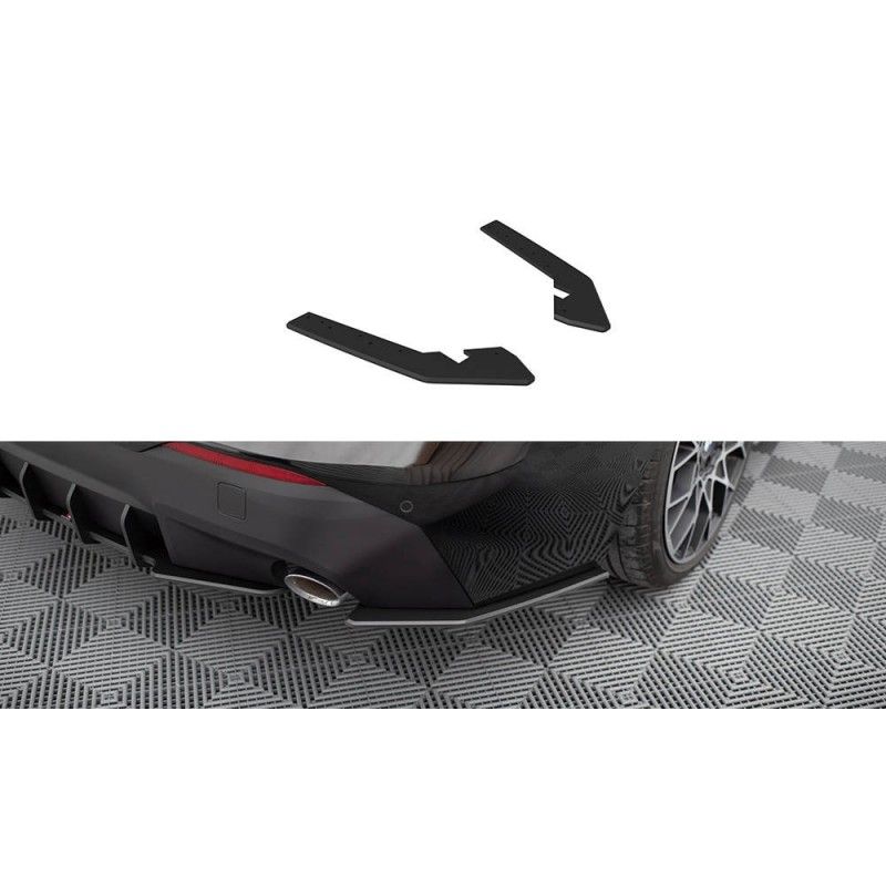 Maxton Street Pro Rear Side Splitters BMW 2 Coupe G42 Black, MAXTON DESIGN