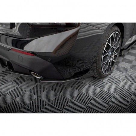 Maxton Street Pro Rear Side Splitters + Flaps BMW 2 Coupe G42 Black + Gloss Flaps, MAXTON DESIGN