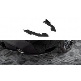 Maxton Street Pro Rear Side Splitters + Flaps BMW 2 Coupe G42 Black-Red + Gloss Flaps, MAXTON DESIGN