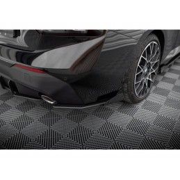Maxton Street Pro Rear Side Splitters + Flaps BMW 2 Coupe G42 Black-Red + Gloss Flaps, MAXTON DESIGN
