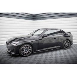 Maxton Street Pro Side Skirts Diffusers BMW 2 Coupe G42 Black, MAXTON DESIGN