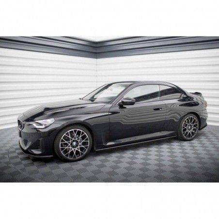 Maxton Street Pro Side Skirts Diffusers BMW 2 Coupe G42 Black, MAXTON DESIGN