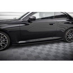 Maxton Street Pro Side Skirts Diffusers + Flaps BMW 2 Coupe G42 Black + Gloss Flaps, MAXTON DESIGN