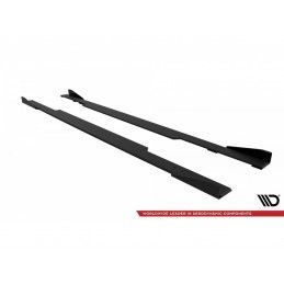 Maxton Street Pro Side Skirts Diffusers + Flaps BMW 2 Coupe G42 Black + Gloss Flaps, MAXTON DESIGN