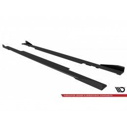 Maxton Street Pro Side Skirts Diffusers + Flaps BMW 2 Coupe G42 Black + Gloss Flaps, MAXTON DESIGN