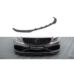 Maxton Street Pro Front Splitter Mercedes-AMG C63 Sedan / Estate W205 Facelift Black, MAXTON DESIGN