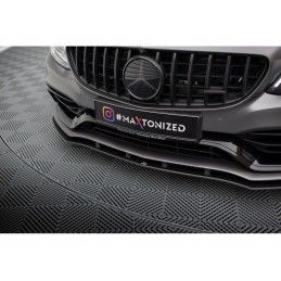 Maxton Street Pro Front Splitter Mercedes-AMG C63 Sedan / Estate W205 Facelift Black, MAXTON DESIGN