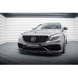 Maxton Street Pro Front Splitter Mercedes-AMG C63 Sedan / Estate W205 Facelift Black, MAXTON DESIGN