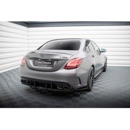 Maxton Street Pro Rear Diffuser Mercedes-AMG C63 Sedan / Estate W205 Facelift Black, MAXTON DESIGN