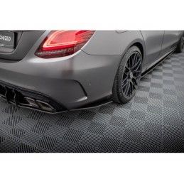 Maxton Street Pro Rear Side Splitters Mercedes-AMG C63 Sedan / Estate W205 Facelift Black, MAXTON DESIGN