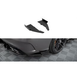 Maxton Street Pro Rear Side Splitters + Flaps Mercedes-AMG C63 Sedan / Estate W205 Facelift Black + Gloss Flaps, MAXTON DESIGN