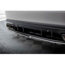 Maxton Central Rear Splitter (with vertical bars) Mercedes-AMG C63 Sedan / Estate W205 Facelift, MAXTON DESIGN